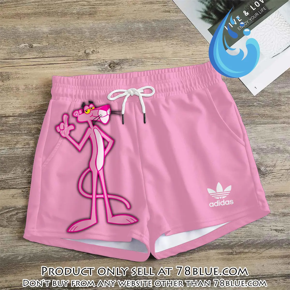 Premium pink panther in adidas women shorts lady beach shorts wms1070 78b2048064